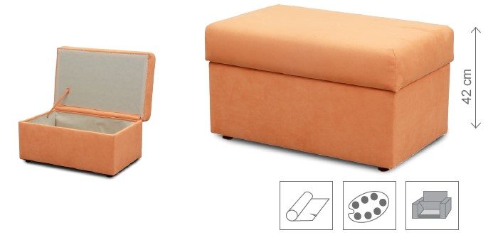 Úložný taburet 60 × 40 – varianty a rozměry